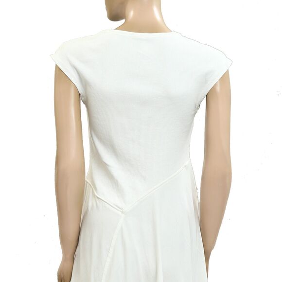 Daily Practice by Anthropologie Short-Sleeve Asymmetrical Midi Dress S 278825 - Picture 12 of 13